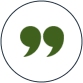 A green and white circle with the word " quotation mark ".